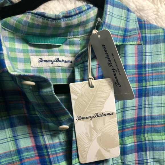 Tommy bahama plaid button up shirt - Picture 2 of 6